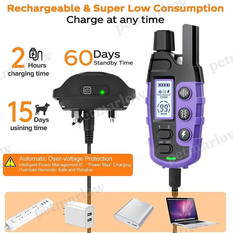 3300Ft Dog Shock Collar With Rechargeable Remote Waterproof E Collar with Beep Vibration – view 6