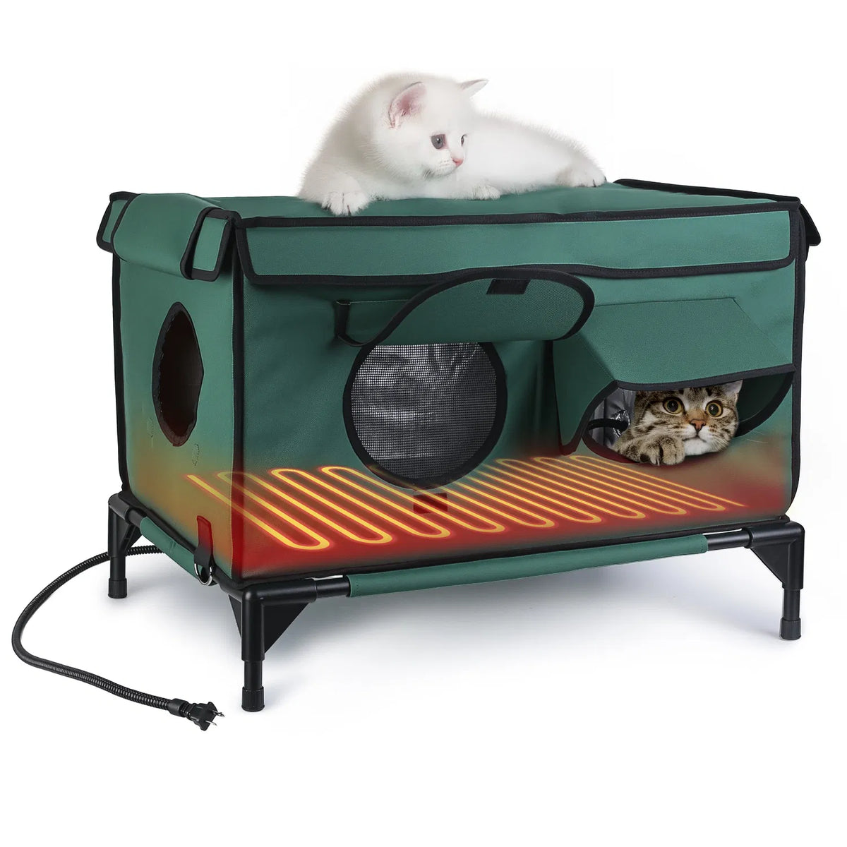 Waterproof Heated Cat House Outdoor Shelter – view 12