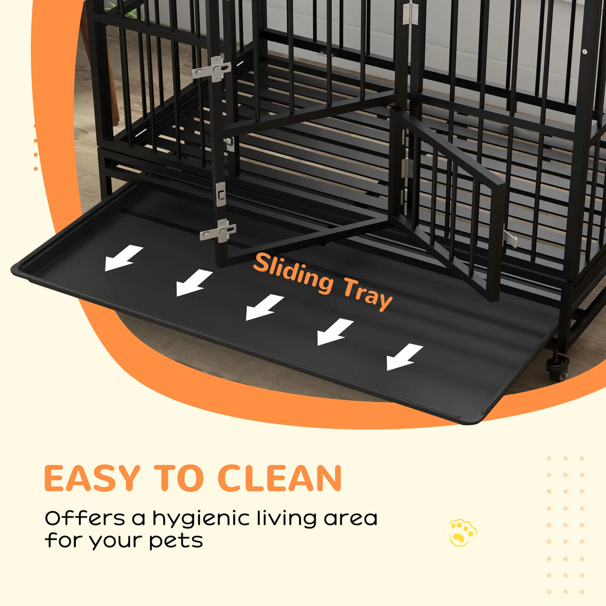 Heavy Duty Dog Crate with Openable Roof for Large Dogs – view 7