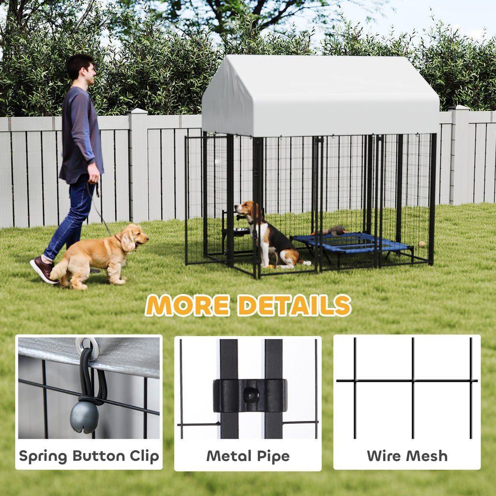 Outdoor Dog Kennel with Roof for Secure Play – view 7