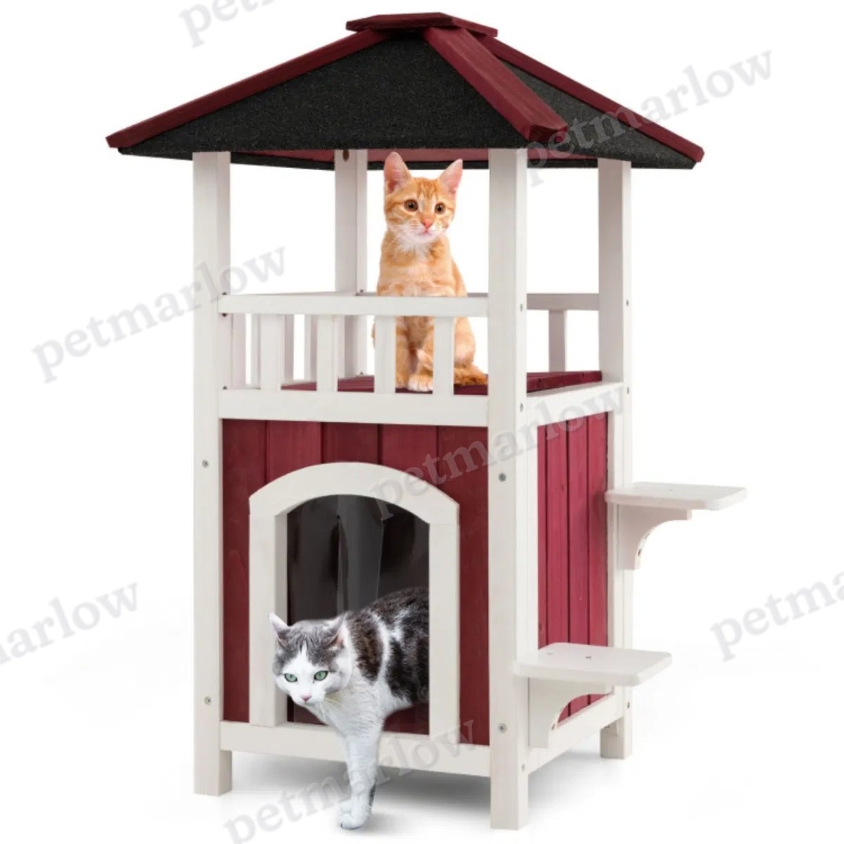 34"H Wooden Cat House – view 6