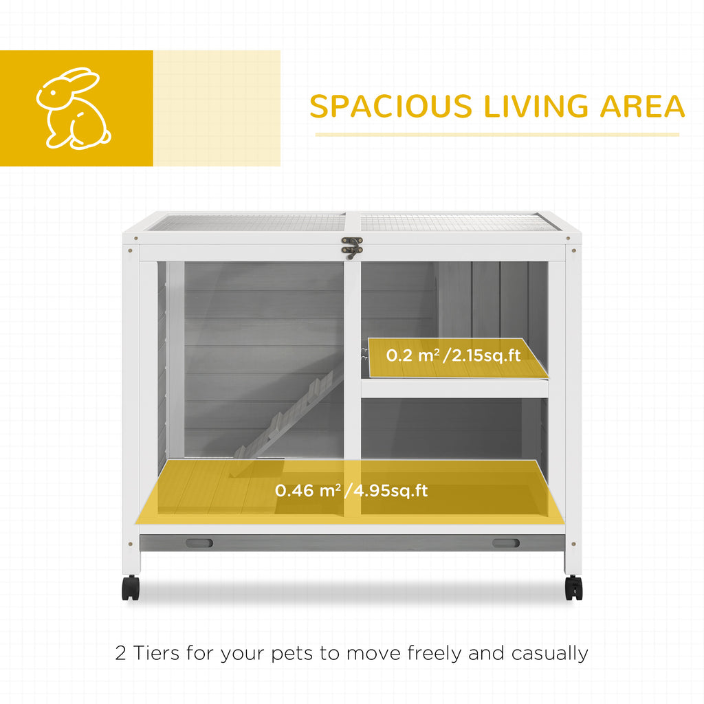 Desk-Sized Rabbit Hutch with Wheels for Easy Movement – view 9