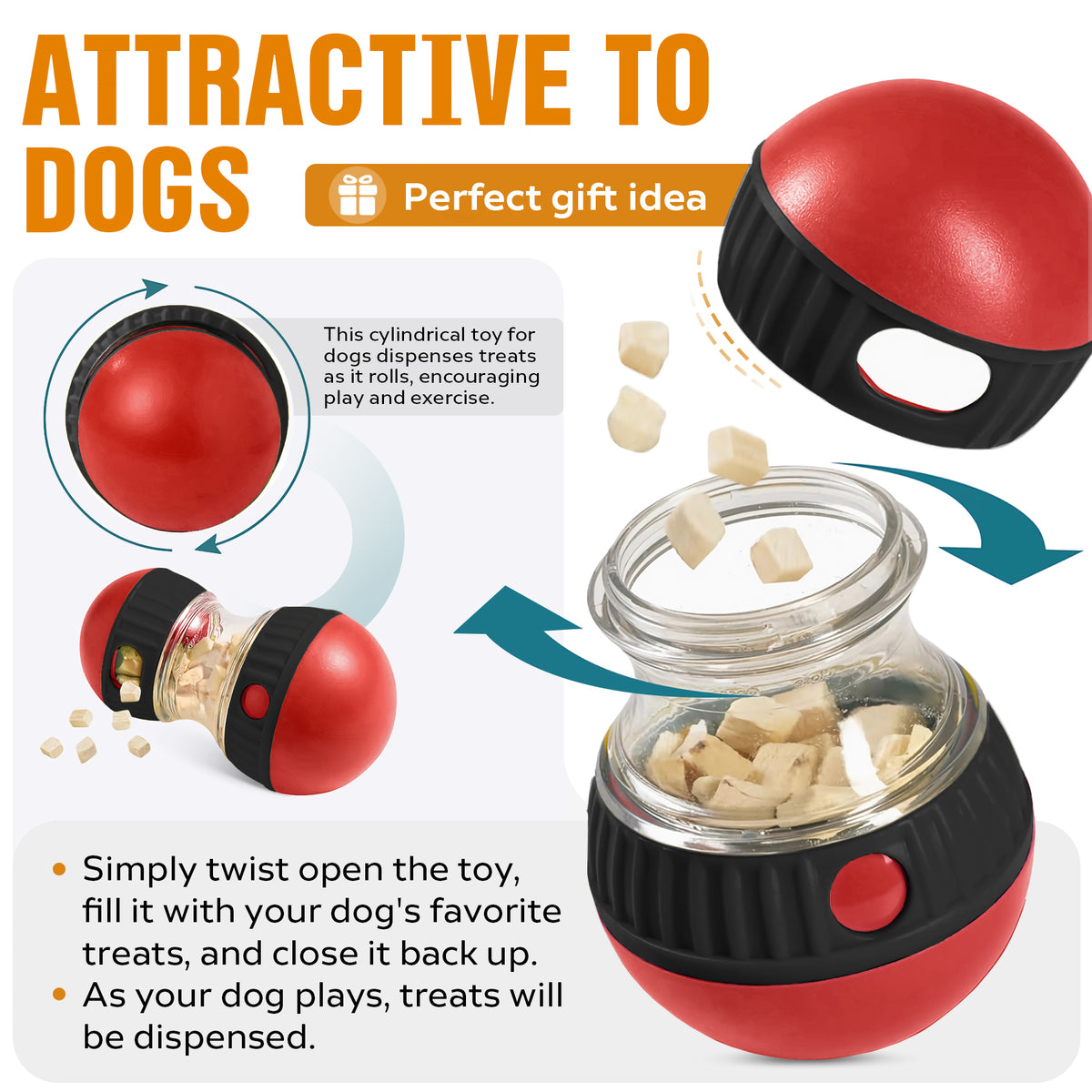Treat-Dispensing Dog Puzzle Ball