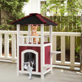 34"H Wooden Cat House – view 2