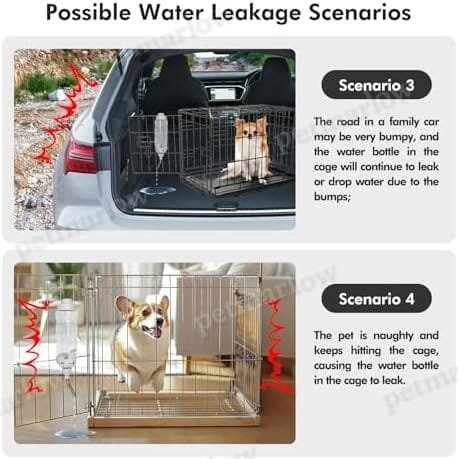 34oz Auto Feeding Crate Water Bottle for Pets – view 2