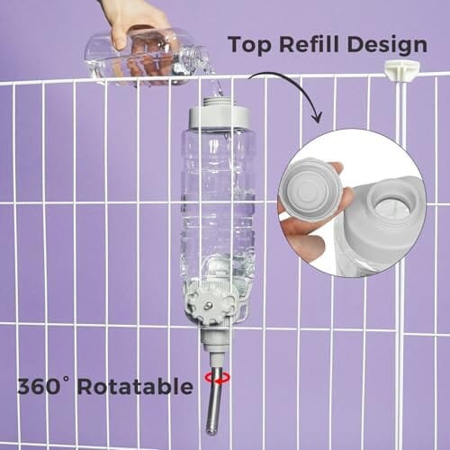 34oz Auto Feeding Crate Water Bottle for Pets – view 7