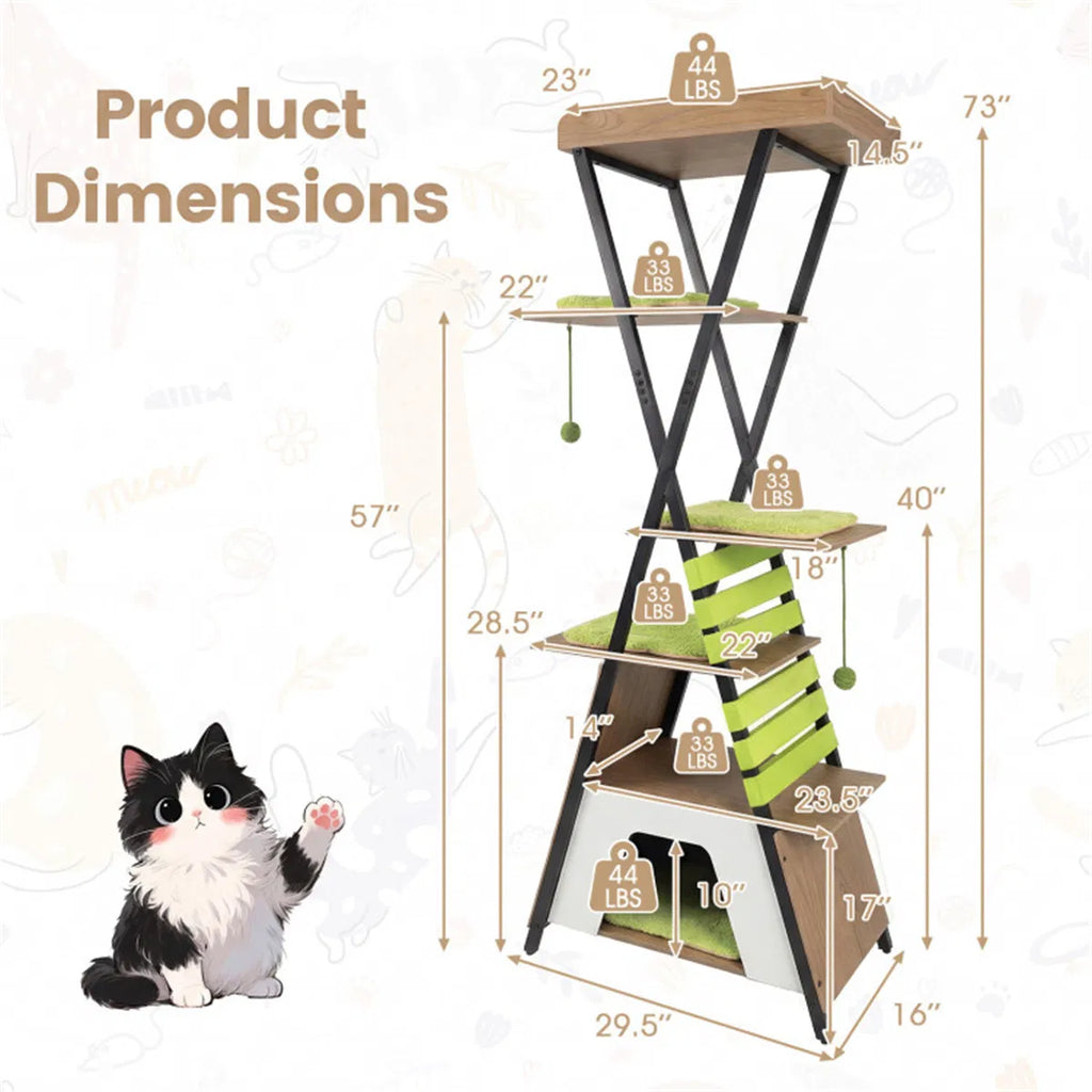 Multi-Level Cat Tree with Condo & Perch for Climbing – view 8