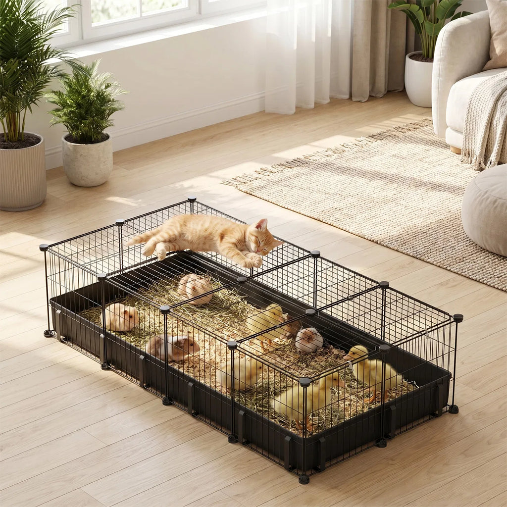 Guinea Pig Cage Playpen with Waterproof Floor Mat – view 10