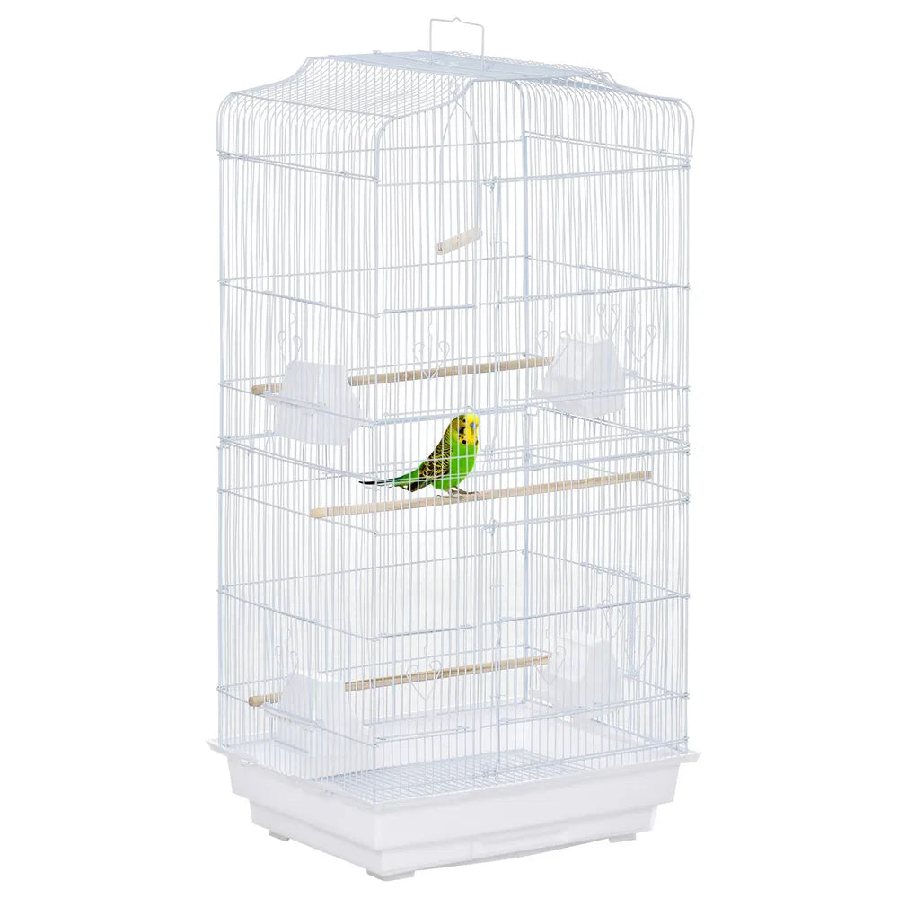 36" Bird Cage for Small Birds with Easy Access – White
