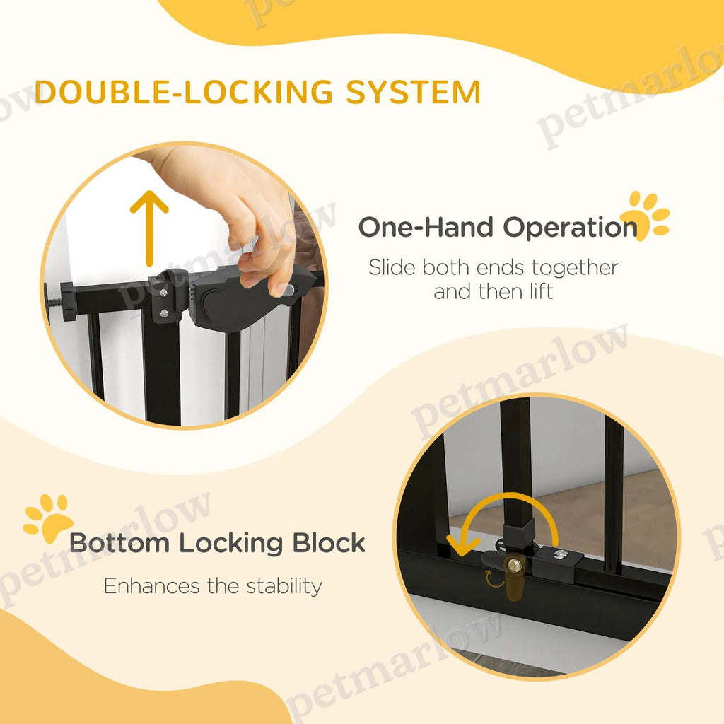 36" Easy Open Indoor Dog Gates for Doorways, House, Stair - Black – view 3