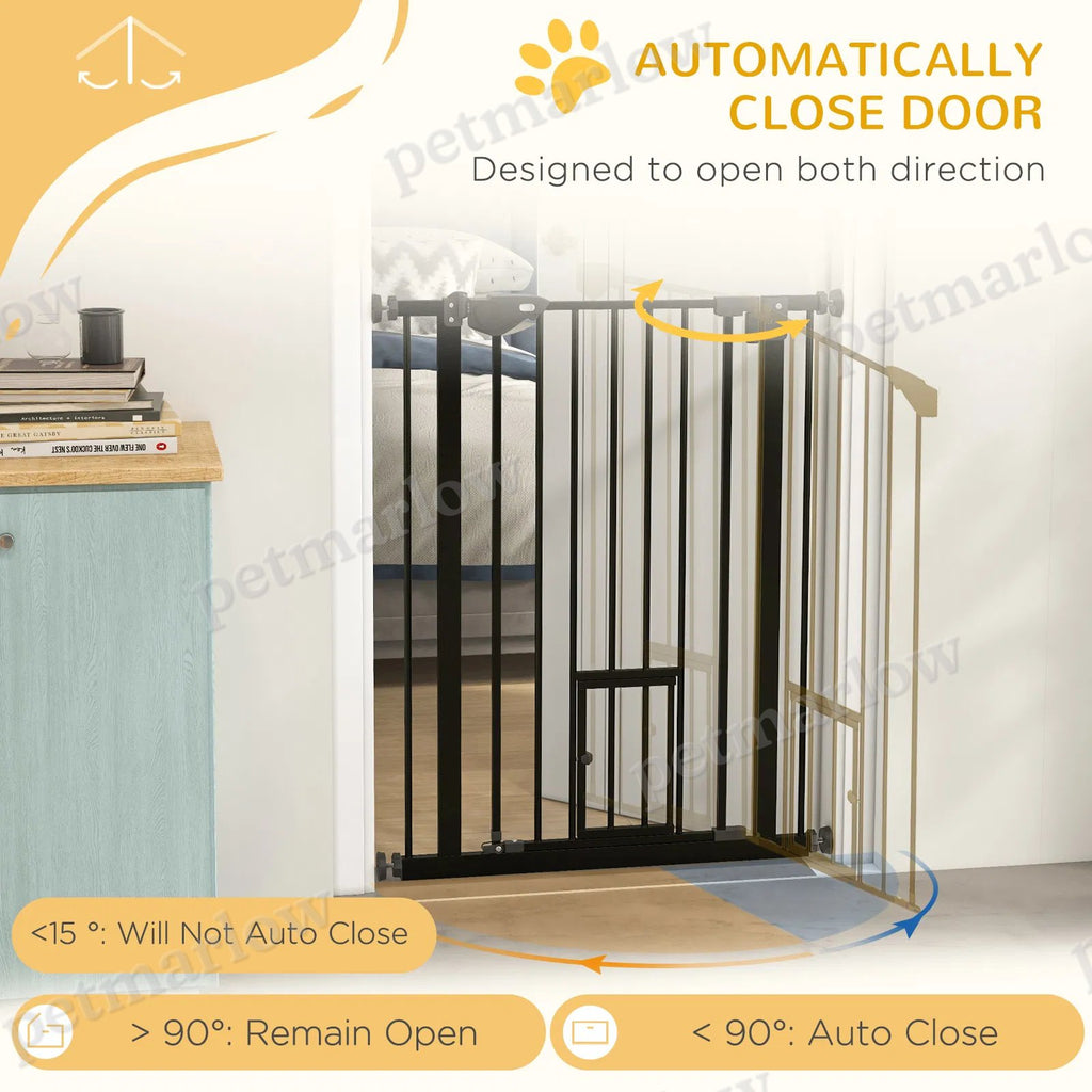 36" Easy Open Indoor Dog Gates for Doorways, House, Stair - Black – view 4