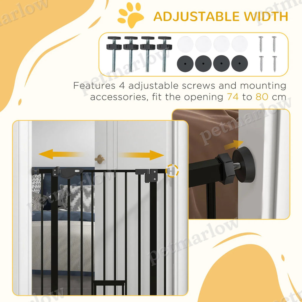 36" Easy Open Indoor Dog Gates for Doorways, House, Stair - Black – view 5
