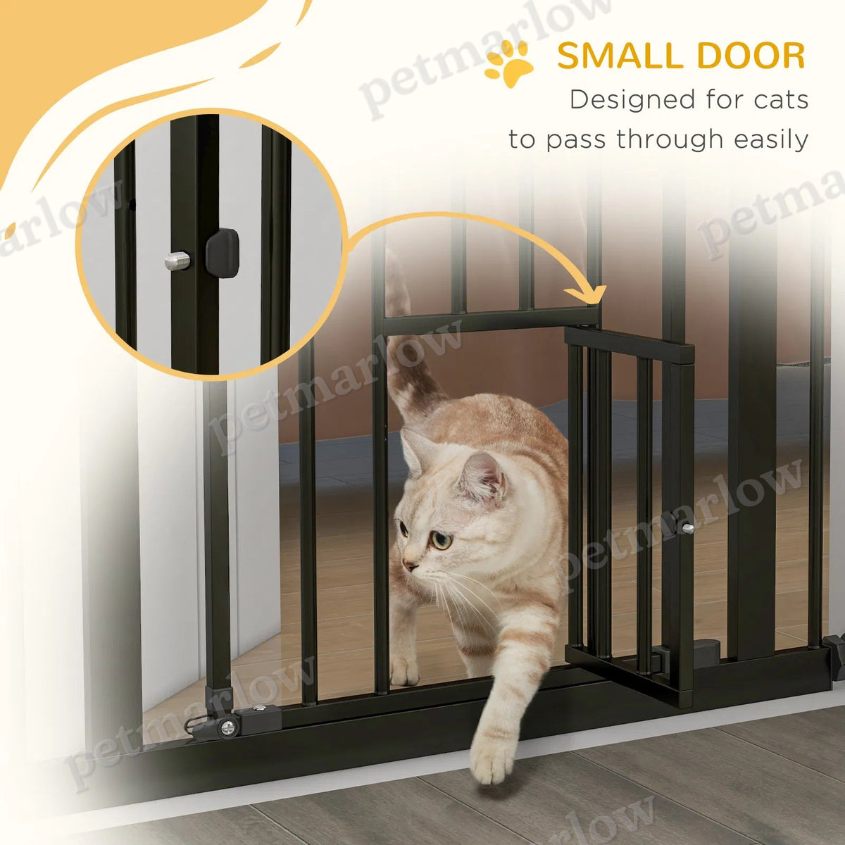 36" Easy Open Indoor Dog Gates for Doorways, House, Stair - Black – view 6