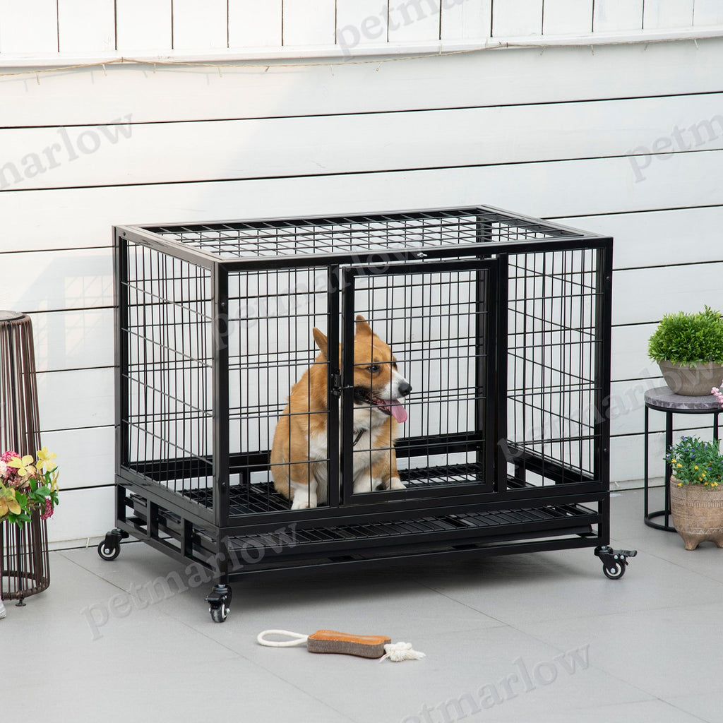 Heavy Duty Dog Crate with Removable Tray for Easy Cleaning – view 6