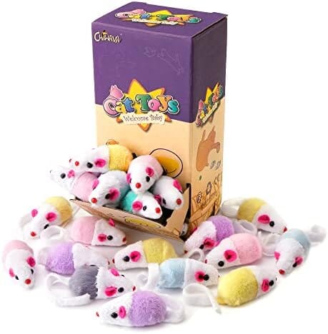 36 Pack 1.8 Inch Small Interactive Cat Toys Mice with Catnip