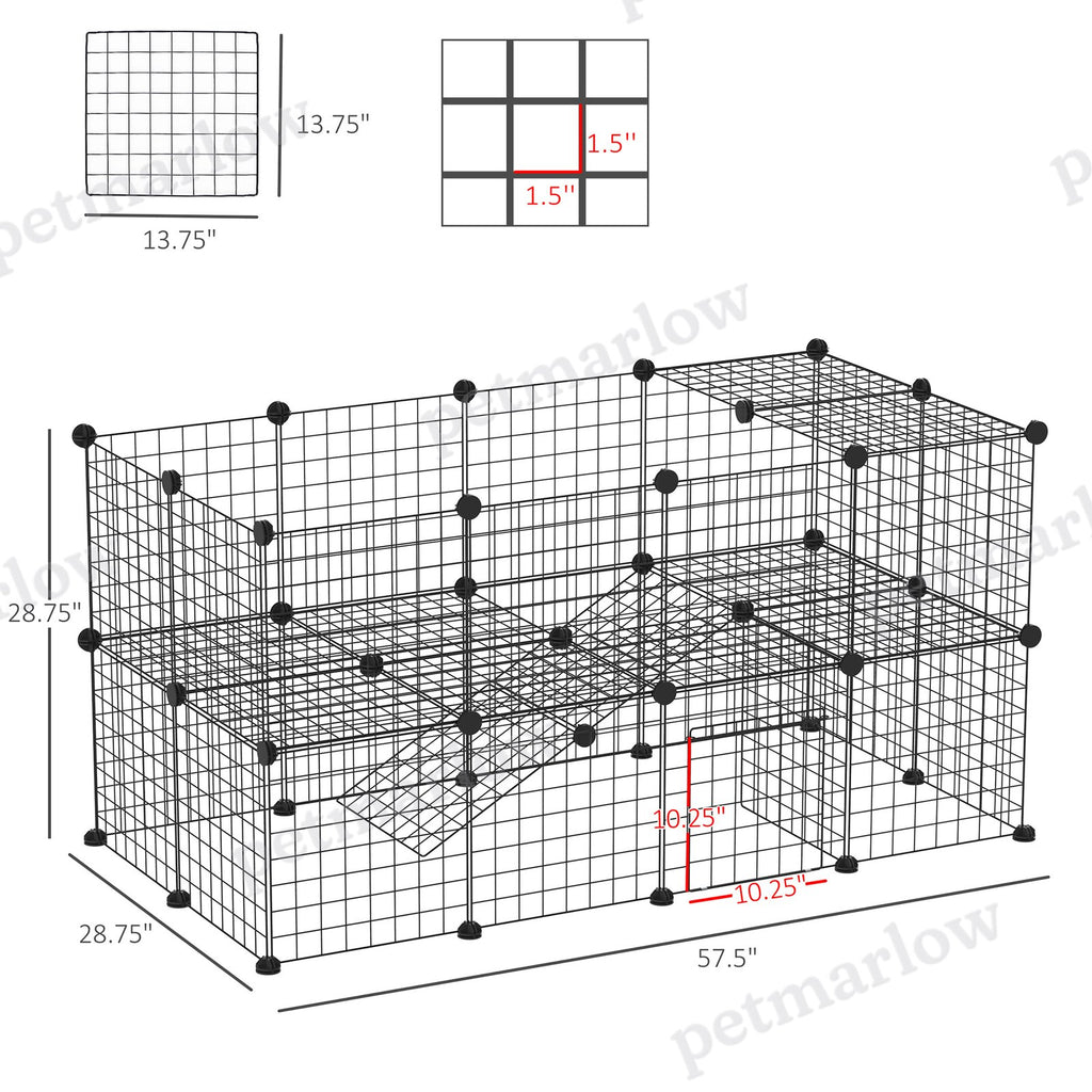 36 Panels Small Animal Playpen with Door for DIY Cages – view 6