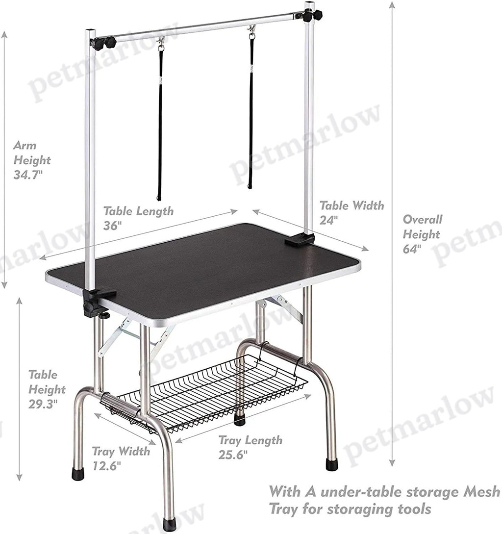 36" Adjustable Dog Grooming Table with Arm – view 3