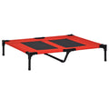 Elevated Cooling Summer Dog Cot Pet Bed - Red – Red / 760x100x185 mm