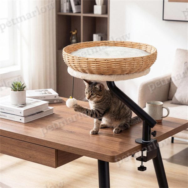 360° Rotatable Cat Bed Perch for Workspaces – view 5
