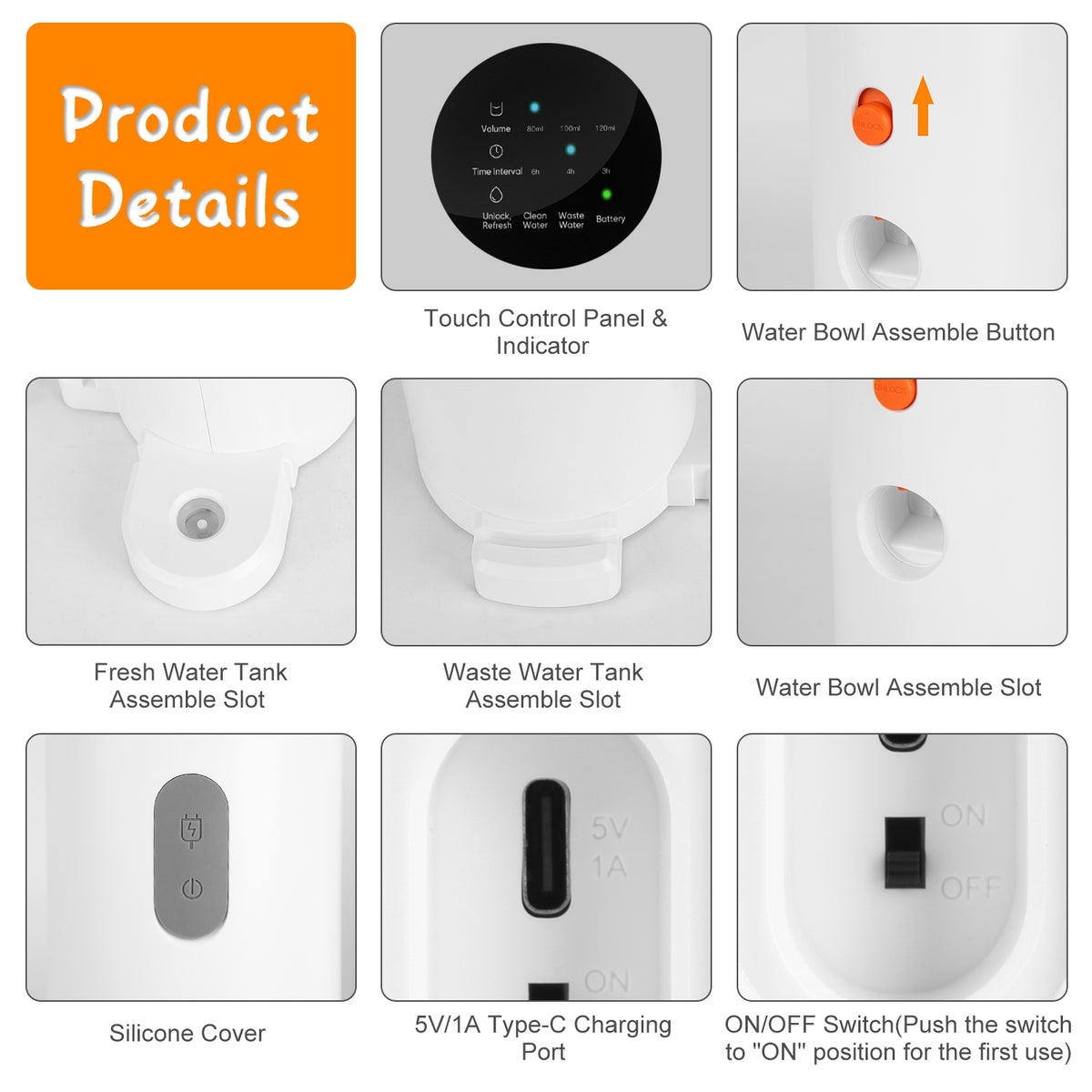Automatic Smart Pet Water Fountain 3L – view 9