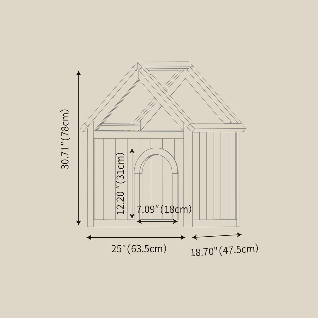 Cedar Indoor Cat House with Acrylic Roof – view 9