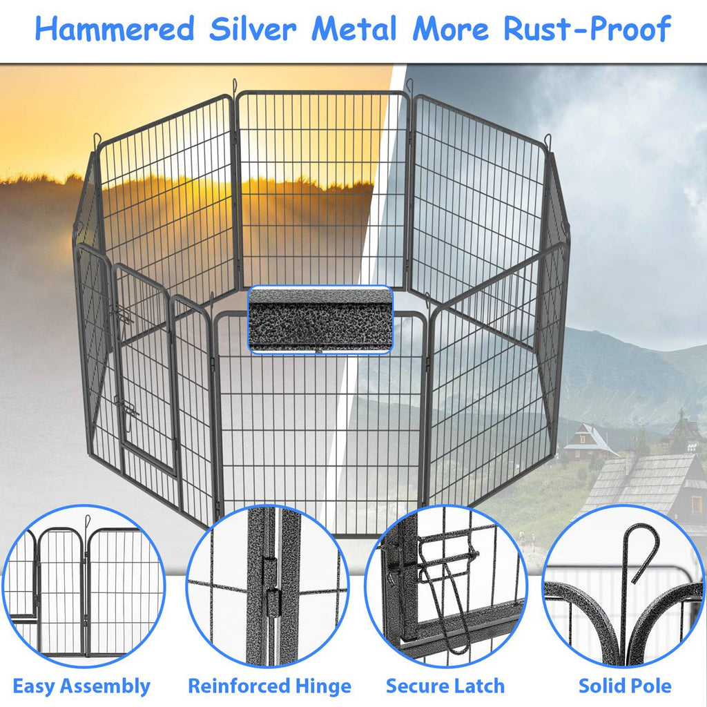 Heavy-Duty 8 Foldable Panels Dog Playpen – view 11
