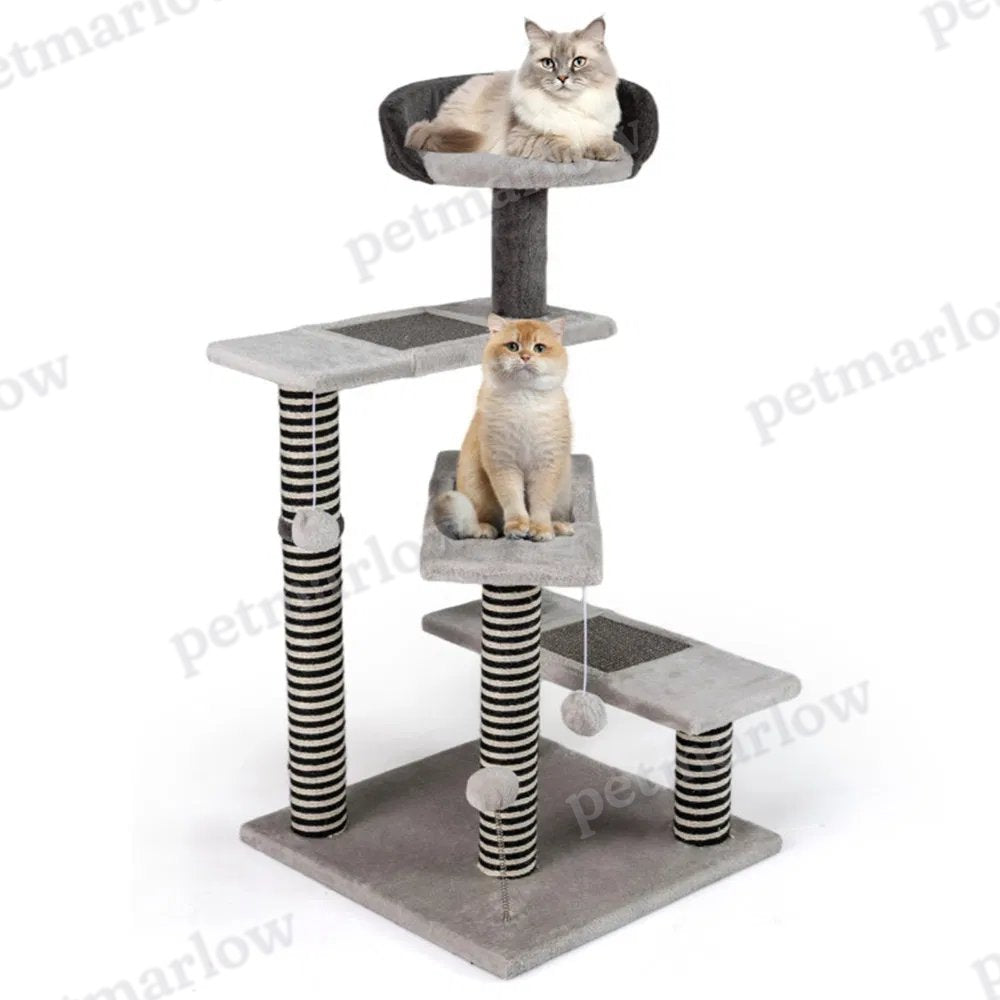 37" Tall Cat Stairs with Scratching Mats – view 2