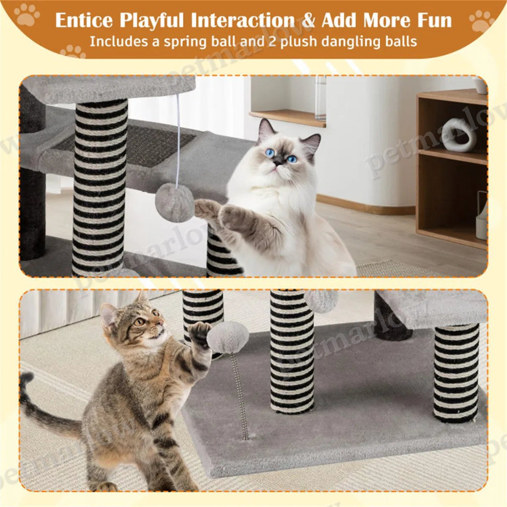 37" Tall Cat Stairs with Scratching Mats – view 6