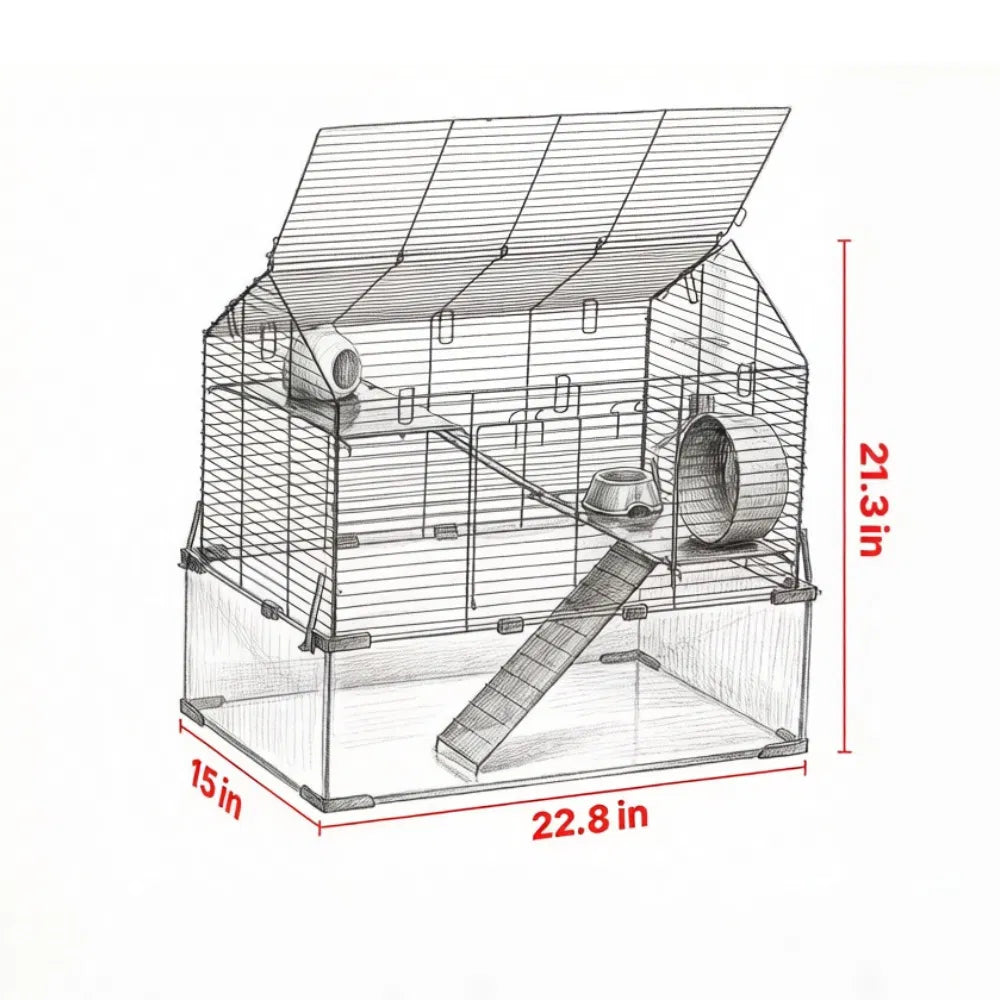 Hamster Cage for Small Animals with Panoramic View – view 7