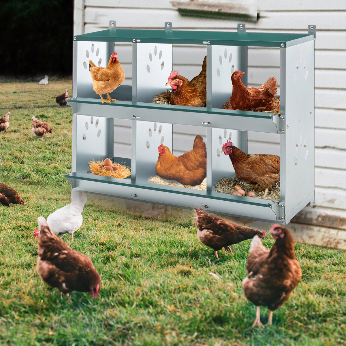 Metal Chicken Nesting Boxes for Comfortable Egg Laying – view 7