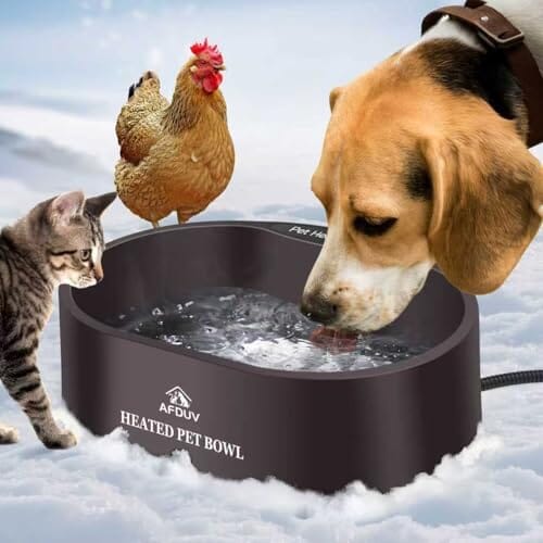 3.7L Automatic Heated Dog Bowl Outdoor with Anti Chew Cord – view 8