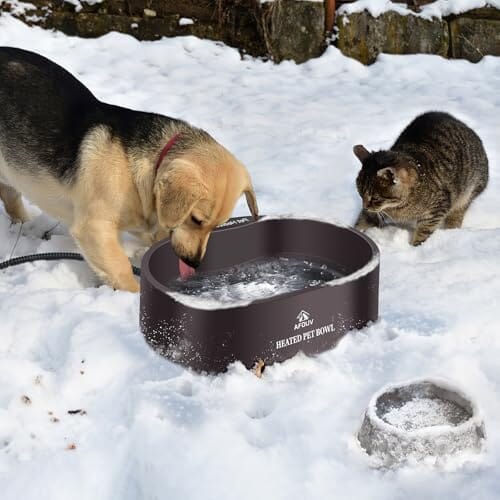 3.7L Automatic Heated Dog Bowl Outdoor with Anti Chew Cord – view 7
