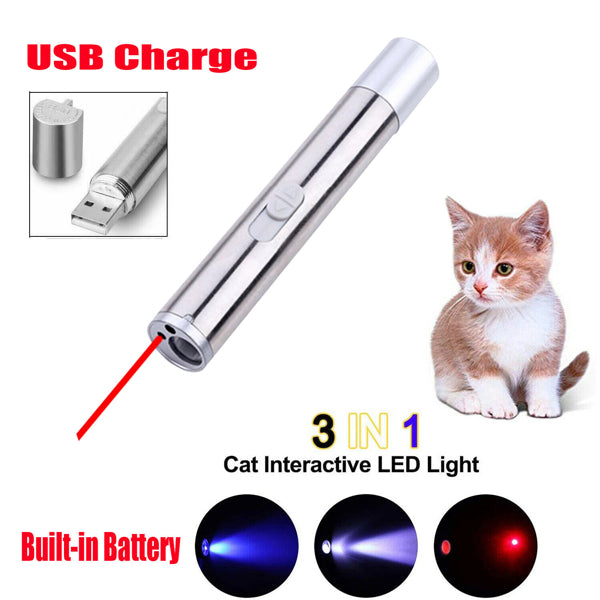 2-Pack 3-in-1 USB Rechargeable Pet Toy Laser Pen – view 12