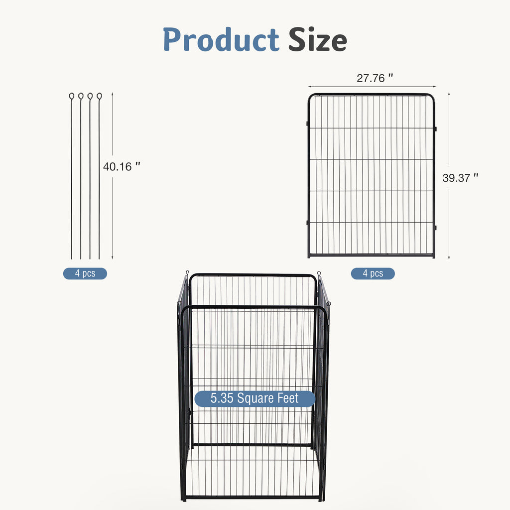 Foldable Metal Pet Fence with Door for Indoor and Outdoor Use – view 7