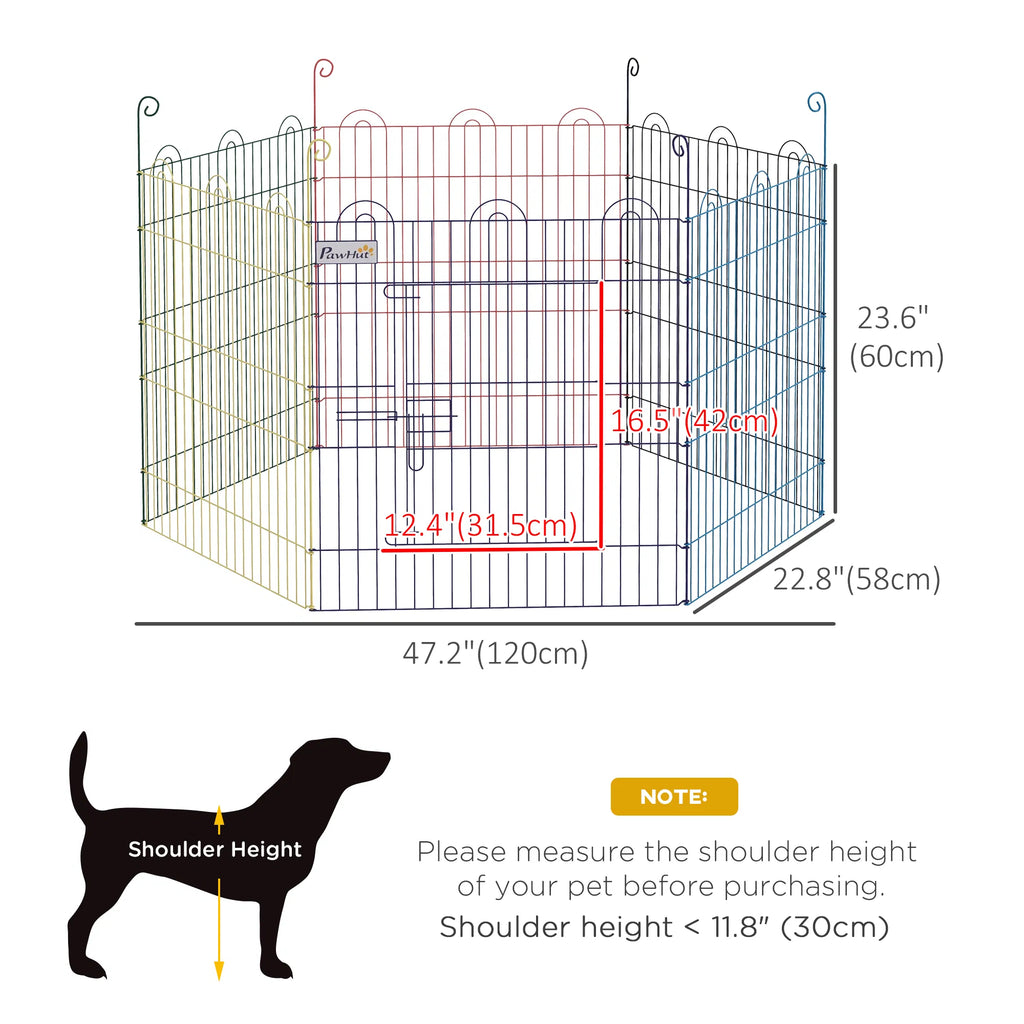 Portable Hexagon Dog Playpen with Step-Through Door – view 7