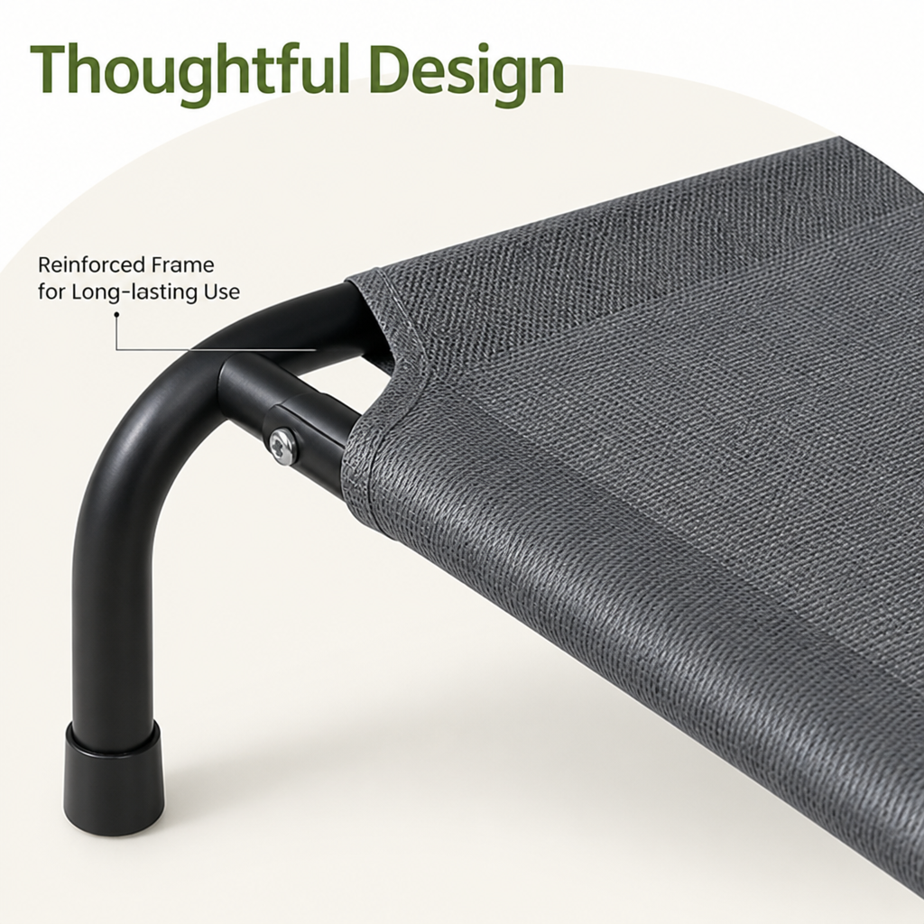 DogBedHouse Cooling Breathable Mesh Elevated Dog Bed – view 7