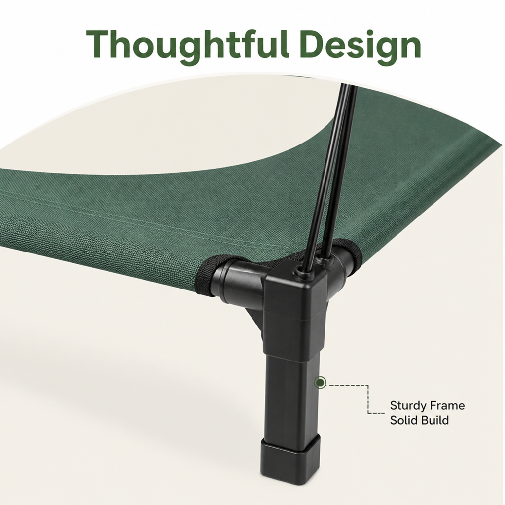 Petmarlow Elevated Aluminum Outdoor Dog Bed (Removable Canopy) – view 8