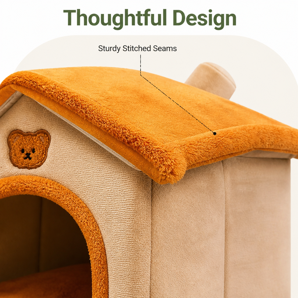 Petmarlow Foldable & Washable Cozy Cave Pet Bed – view 7