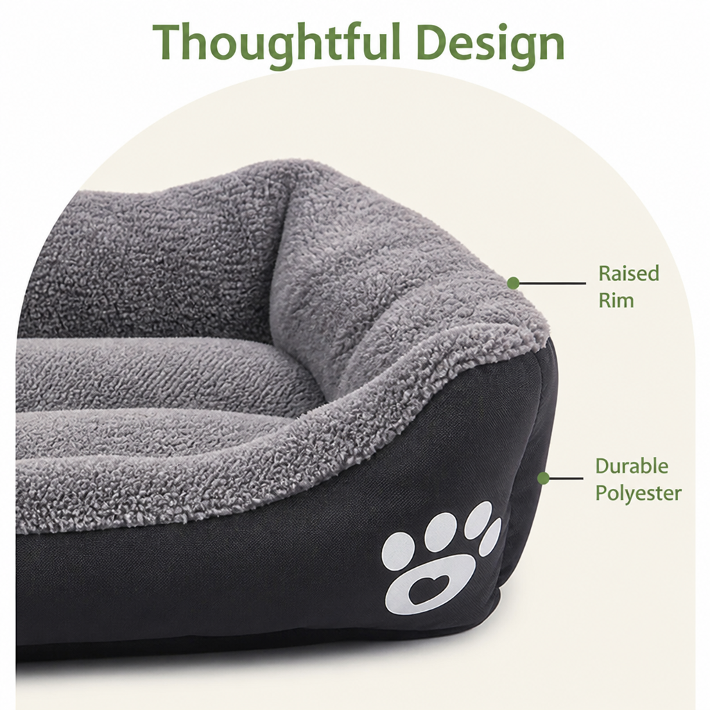 Petmarlow Warm Plush & Washable Dog Bed – view 11