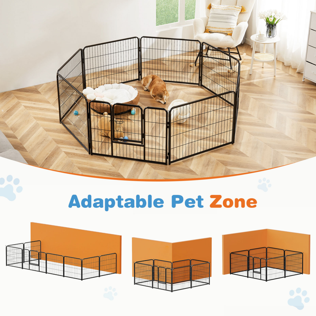 Metal Dog Playpen with Door for Secure Space – view 7