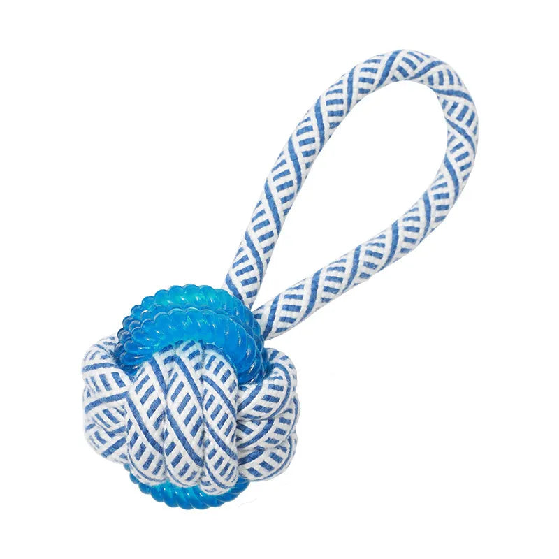 Dog Toy with Rubber Ball and Rope - Chew, Tug, and Play Toy – view 10