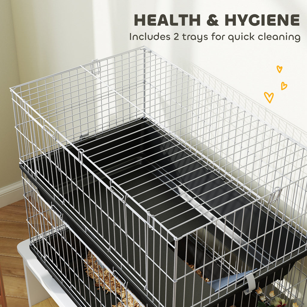 2-Tier Small Animal Cage with Easy Access for Rabbits and Chinchillas – view 7
