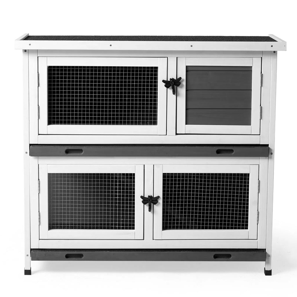 2 Story Solid Wood Rabbit Hutch for Small Animals – view 8