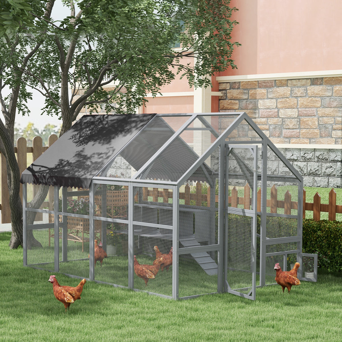 Large Chicken Coop with Nesting Box for 8-12 Chickens – view 9