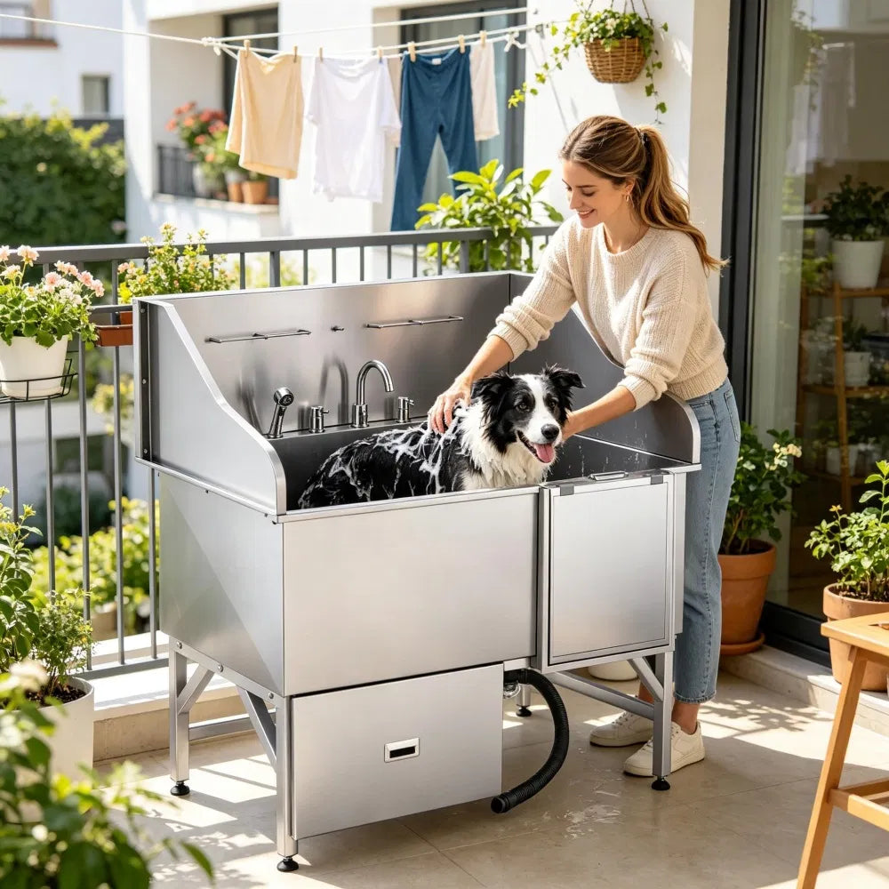 Stainless Steel Dog Washing Station for Convenient Grooming – view 7