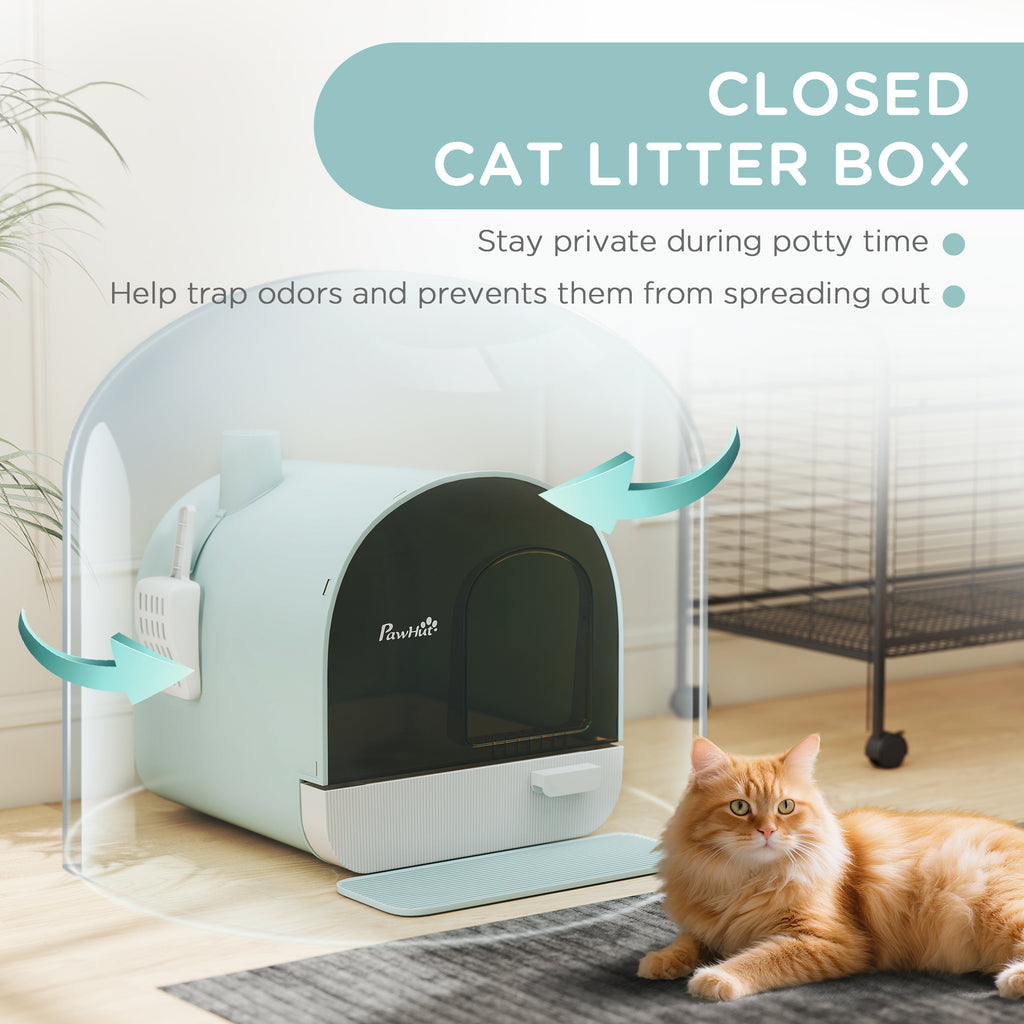 Fully Enclosed Cat Litter Box with Lid and Drawer Design – view 7