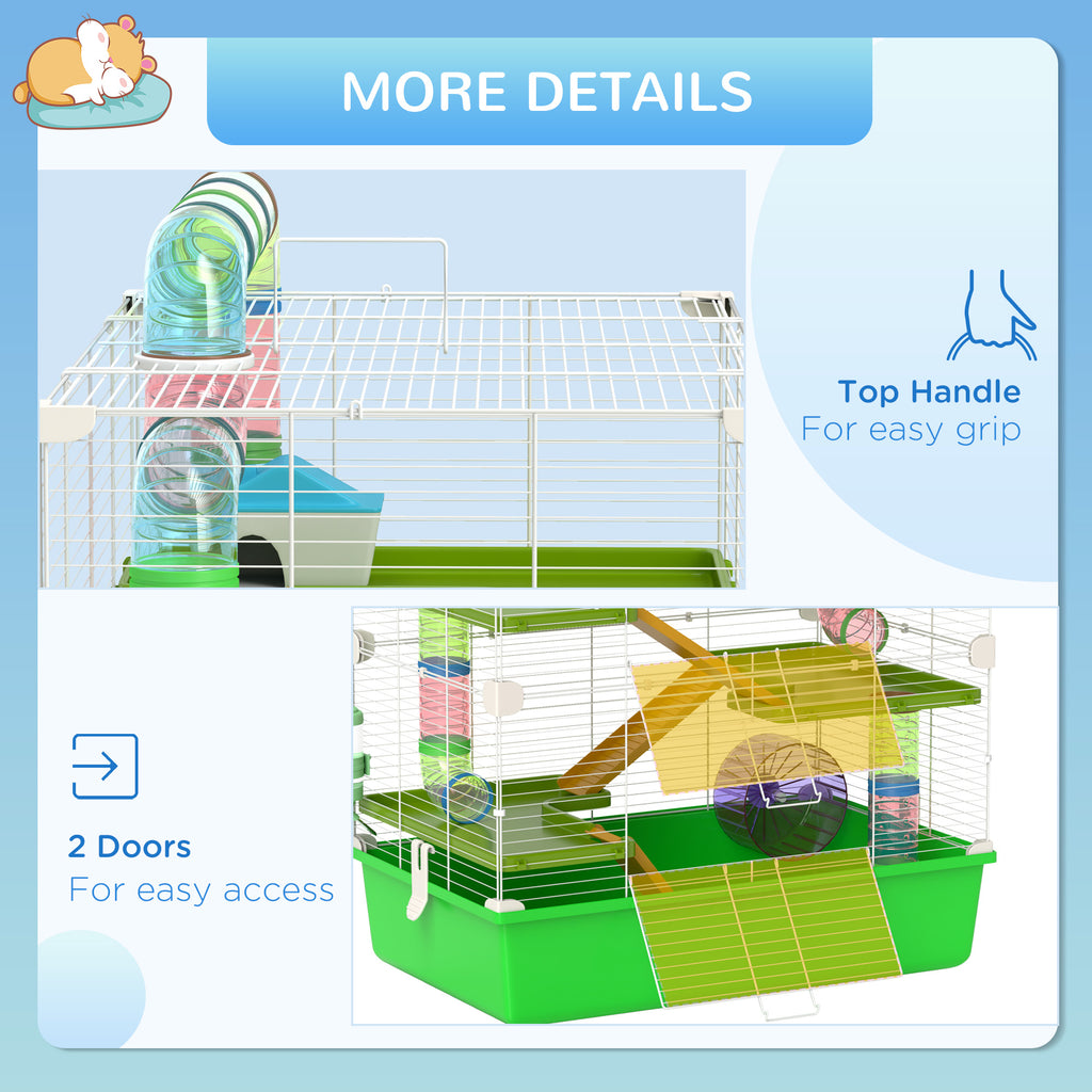5-Tier Hamster Cage with Wheel and Water Bottle – view 8