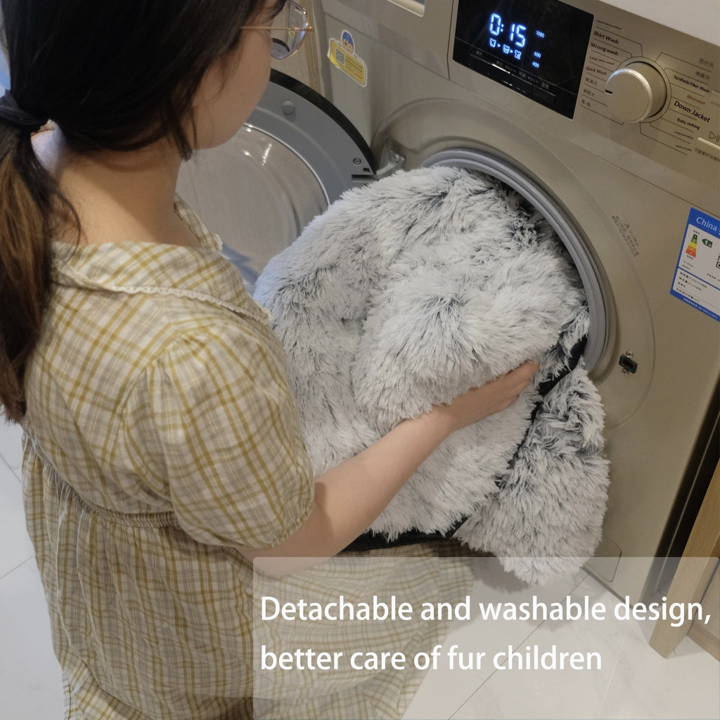 Plush Faux Fur Dog Bed