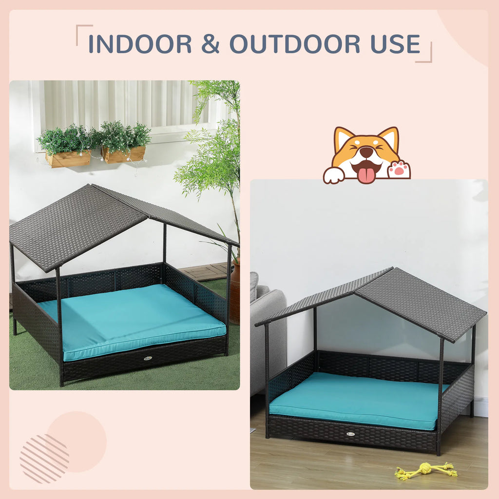 Wicker Dog House with Soft Cushion for Comfort – view 7
