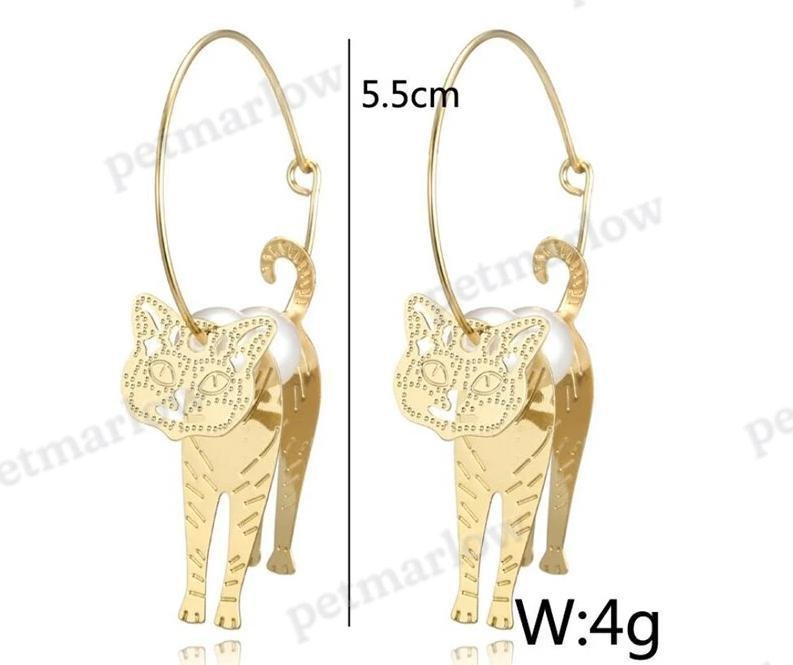 3D Cat Hoop Earrings – view 2